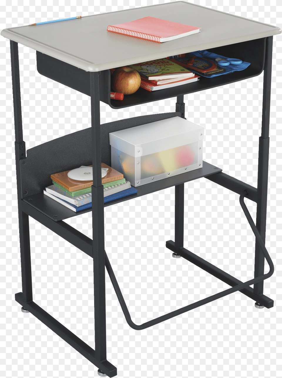 Safco Alphabetter Desk With Bookboxx Student Desks Standing Desk For School, Furniture, Table, Drawer, Computer Free Png Download