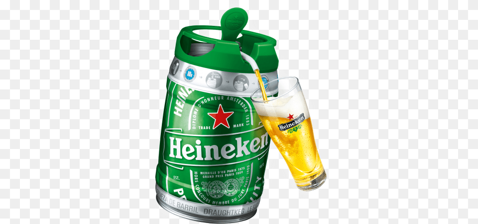 Safe Can 5 Liter Heineken Mini Keg Security Container, Alcohol, Beer, Beverage, Lager Png Image