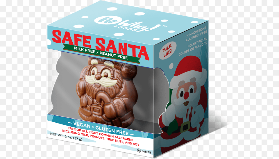 Safe Santas Vegan Chocolate No Whey Foods Safe Santas Chocolate 4 Oz, Food, Sweets, Box Png Image