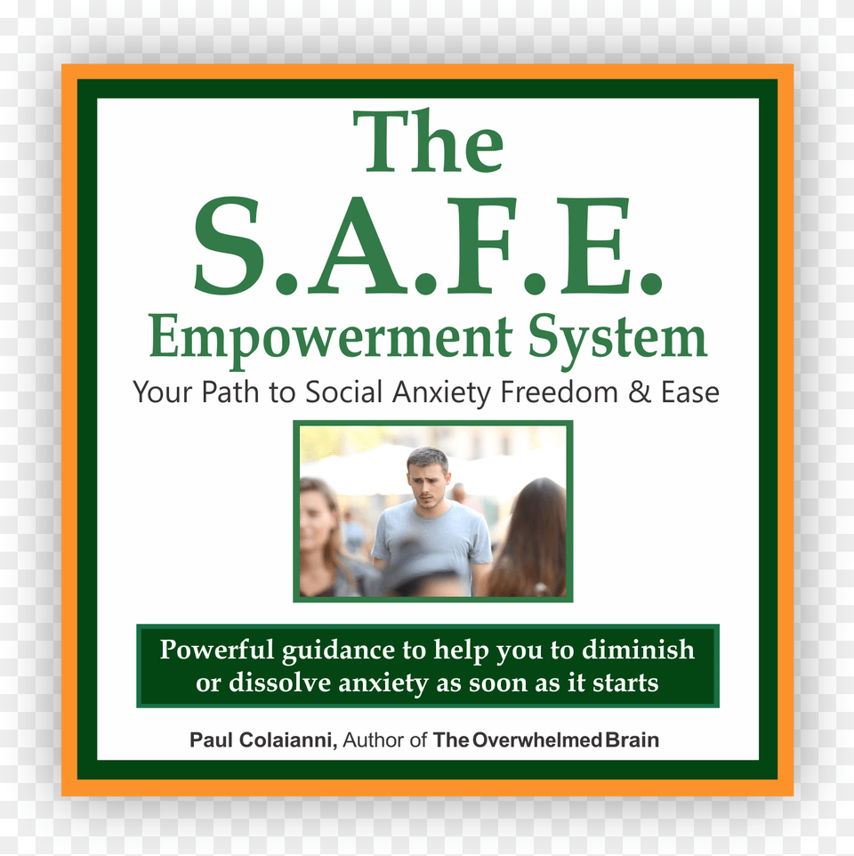 Safe System For Social Anxiety Freedom And Ease Cover Poster, Advertisement, Adult, Person, Man Free Png Download