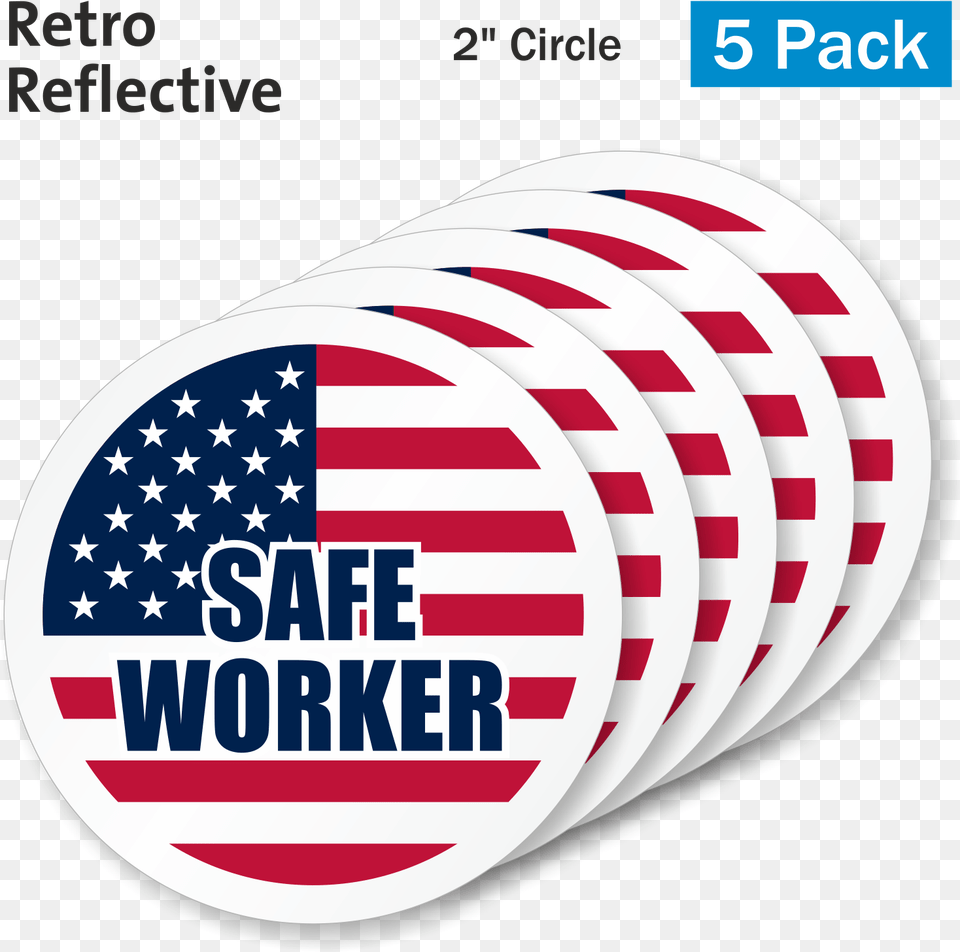 Safe Worker With Us Flag Hard Hat Label Sku Hh 0594 Fort Sumter, American Flag, Sticker Free Png