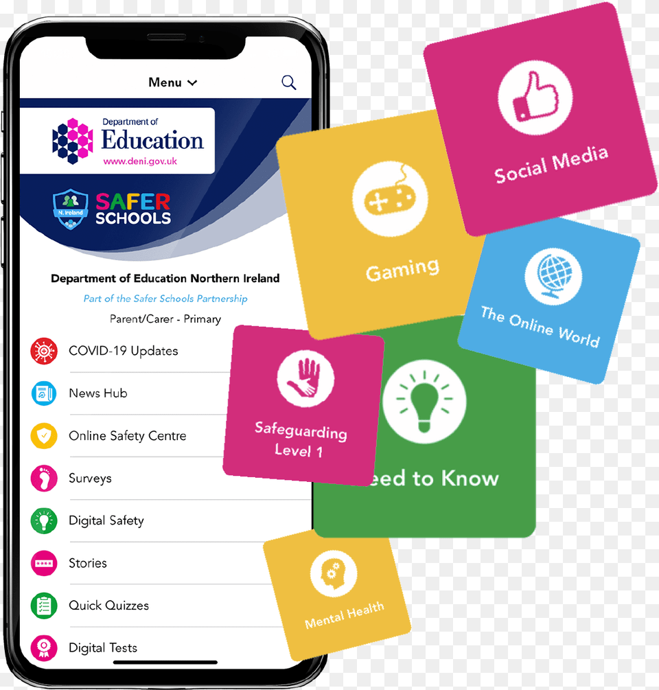 Safer Schools Northern Ireland Ineqe Safeguarding Group Safer Schools App, Text, Business Card, Paper, Electronics Png