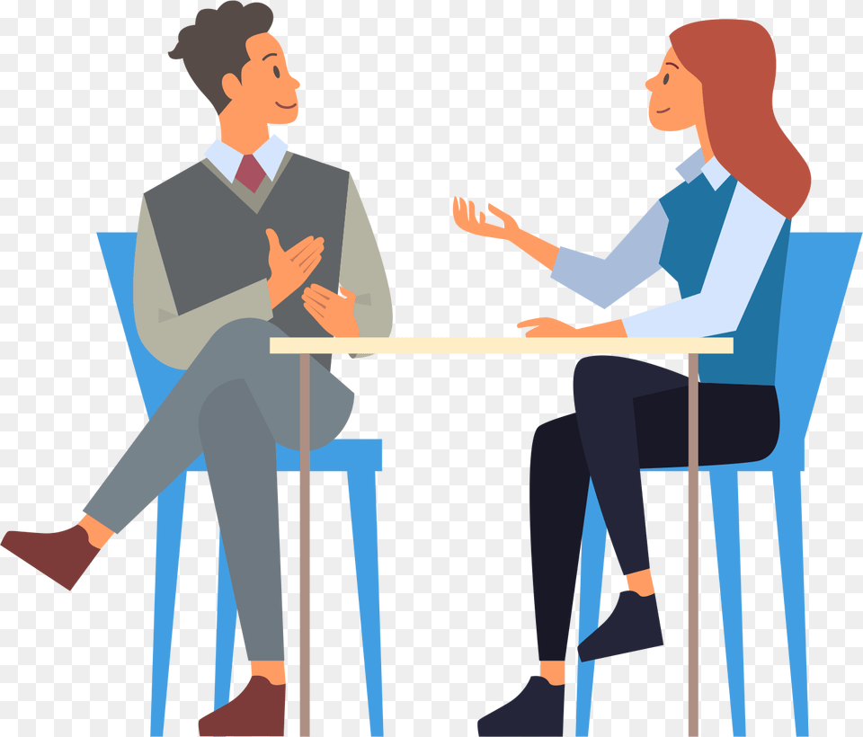 Safespace Man And Woman Chatting Clipart, Person, Conversation, Interview, Adult Png