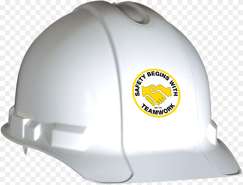 Safety Begins With Teamwork Hard Hat Emblem Hard Hat, Clothing, Hardhat, Helmet Free Png