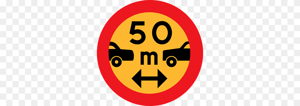 Safety Distance Sign, Symbol, Road Sign Png