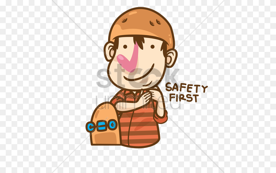 Safety First Cartoon Clipart Cartoon Character Taking Selfie, Kneeling, Person, Baby, Face Free Png Download