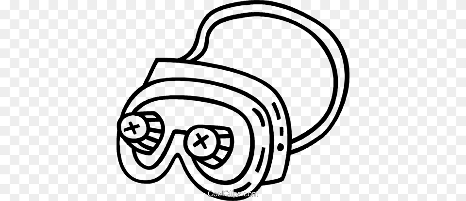 Safety Goggles Royalty Vector Clip Art Illustration, Accessories, Machine, Spoke, Helmet Free Transparent Png