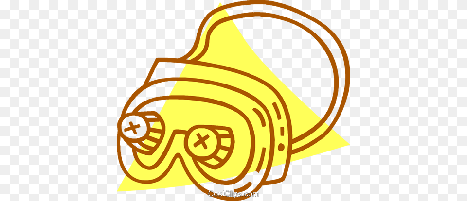 Safety Goggles Royalty Vector Clip Art Illustration, Clothing, Hat, Triangle, Animal Free Png