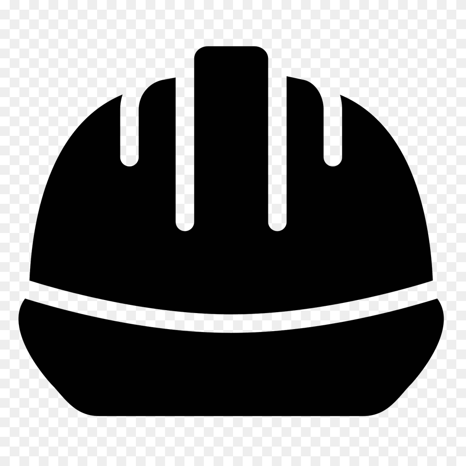 Safety Hat Filled Icon, Gray Free Png