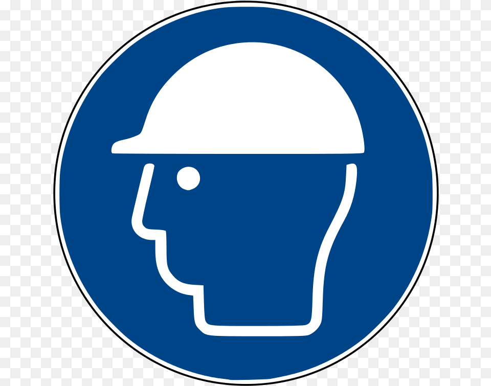 Safety Helmet Must Be Worn Sign Clipart Download Safety And Health In Workplace, Clothing, Hardhat, Disk Png Image