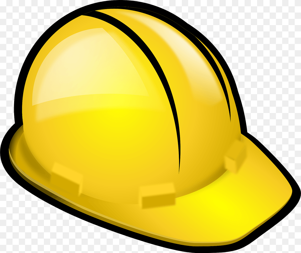 Safety Helmet Yellow Hard Hat Clipart, Clothing, Hardhat Png Image