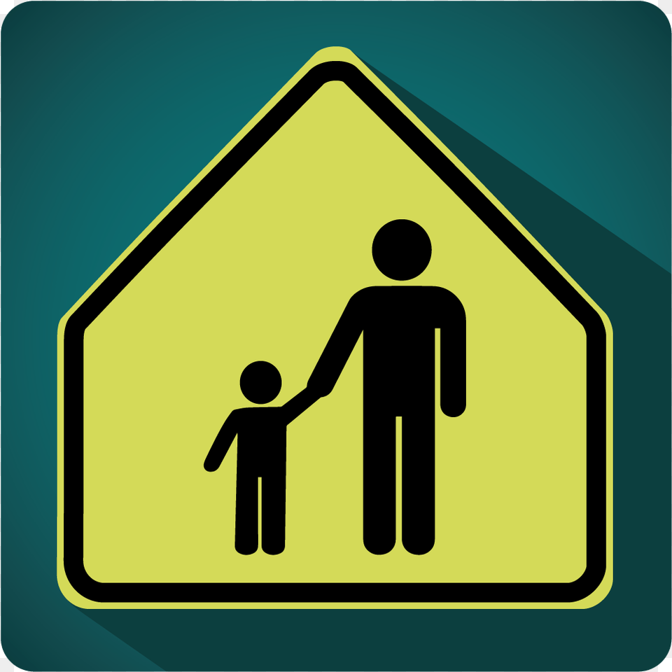 Safety Icon Parent And Child, Sign, Symbol, Road Sign, Blackboard Free Png Download