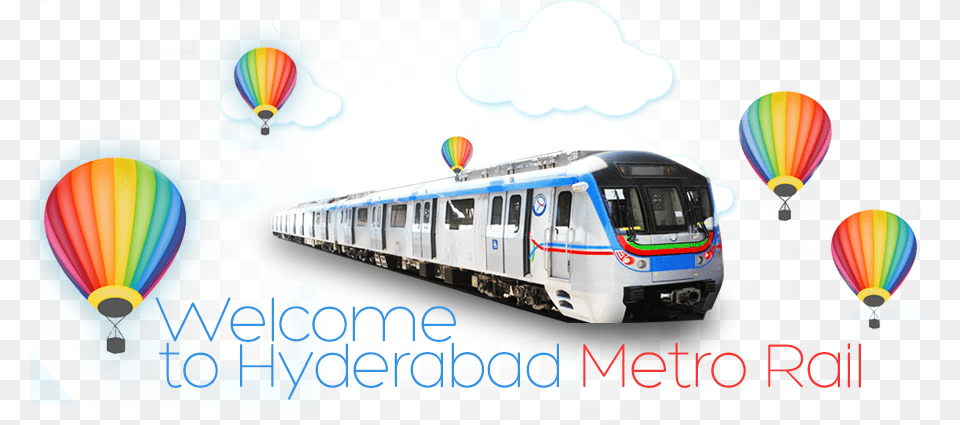 Safety Metro Ticketing System Hyderabad, Balloon, Railway, Train, Transportation Free Png