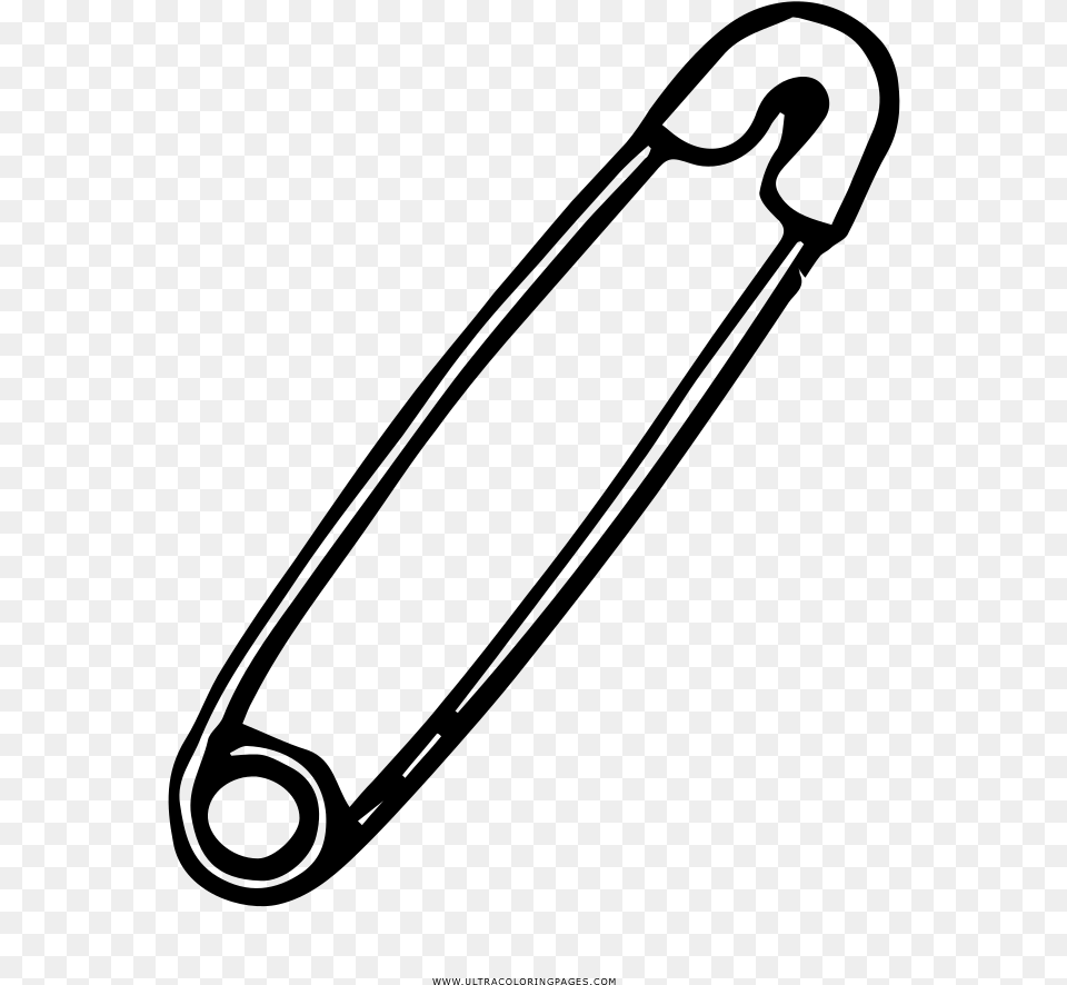 Safety Pin Coloring, Gray Free Png Download
