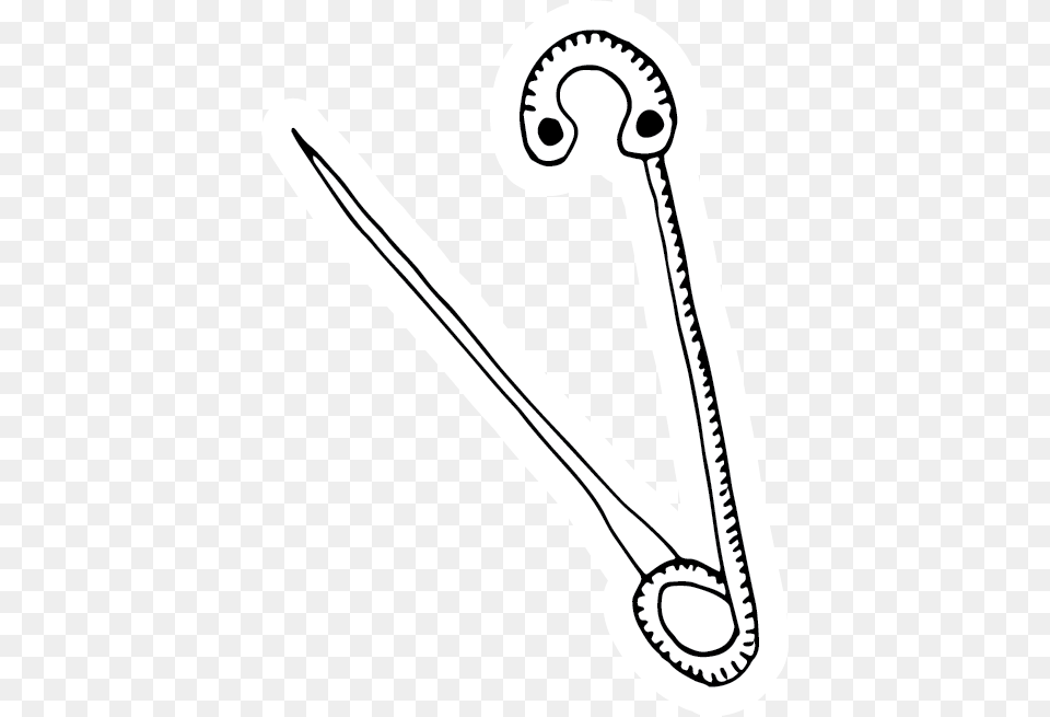 Safety Pin Cut Monochrome, Bow, Weapon Free Transparent Png