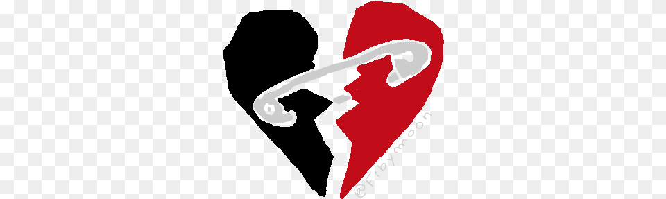 Safety Pin Heart 5 Seconds Of Summer Art, Adult, Female, Person, Woman Png Image