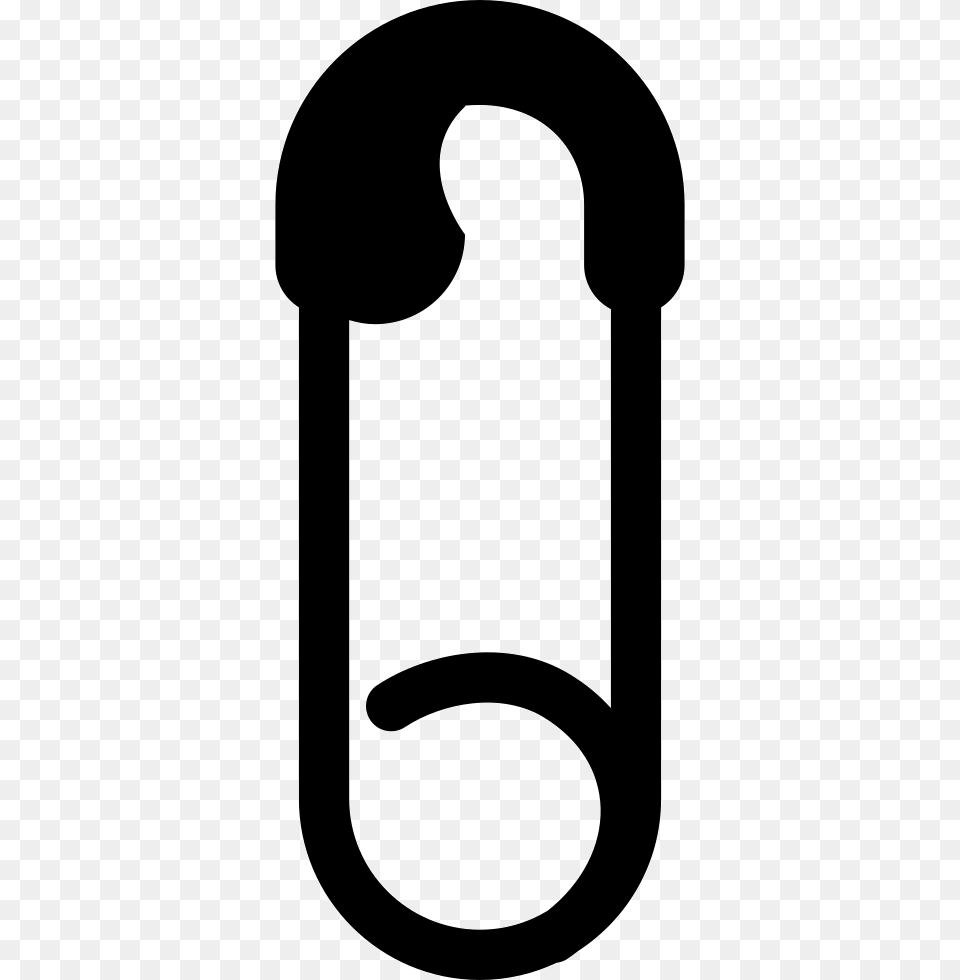 Safety Pin In Vertical Position Comments, Stencil Png Image