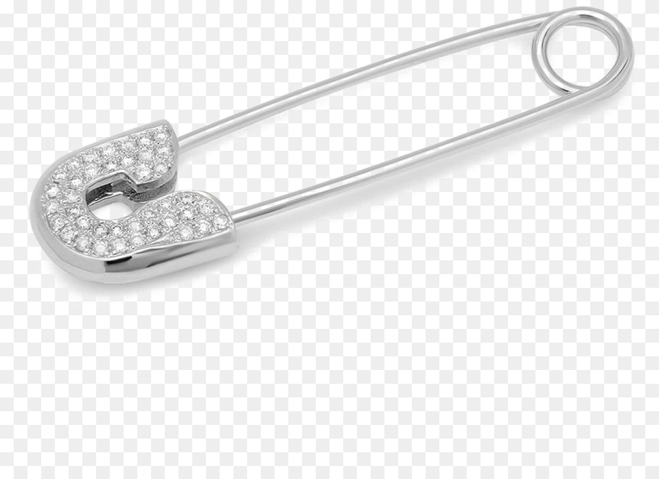 Safety Pin Image White Gold Safety Pin Earrings, Blade, Razor, Weapon Free Transparent Png