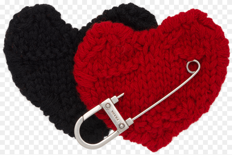 Safety Pin With Heart Prada Mens Heart, Clothing, Scarf, Symbol Free Png Download