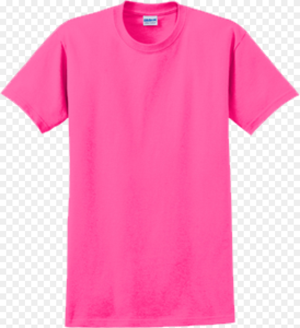 Safety Pink Short Sleeve T Shirt Front, Clothing, T-shirt Free Png Download