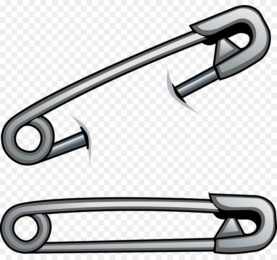 Safety Pins One Used And One Unused Clipart, Pin, Blade, Razor, Weapon Free Png