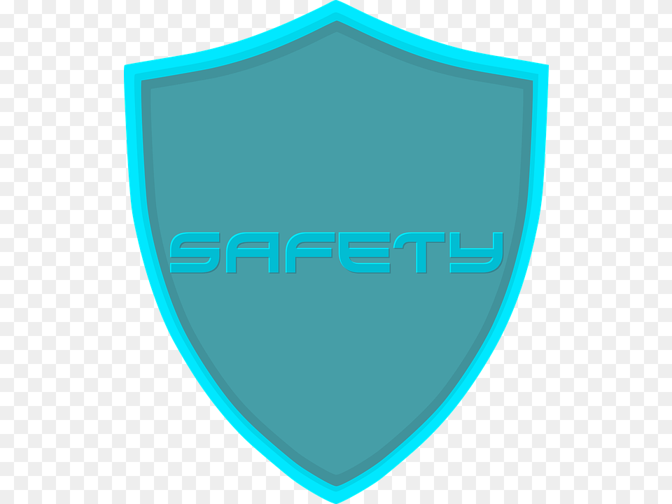 Safety Protect Shield Icon Safe Secure Industry Emblem, Armor, Logo, Blackboard Png