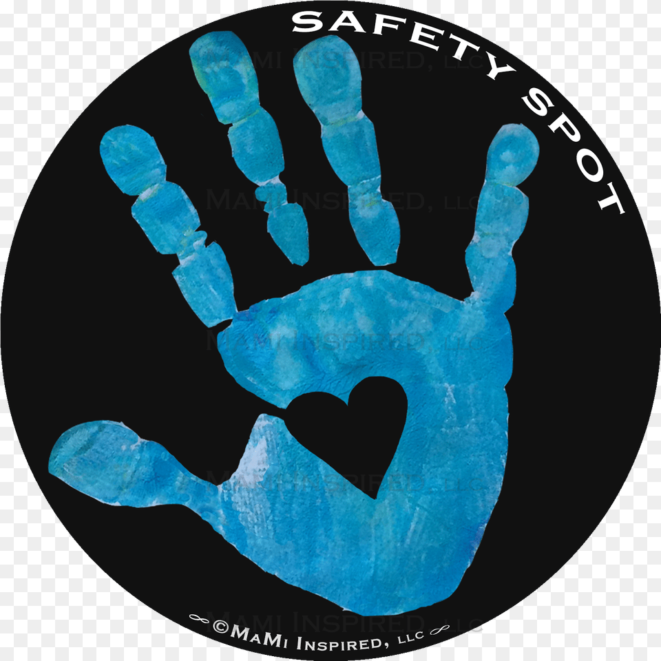 Safety Spot Black Kids Hand Car Magnet Handprint Spot For Kid, Turquoise, Electronics, Hardware Free Transparent Png