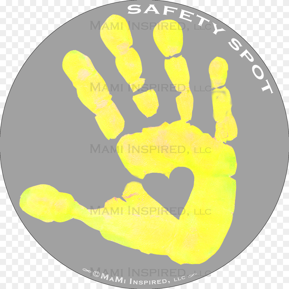 Safety Spot Gray Kids Hand Car Magnet Handprint Parking Heart, Body Part, Person Png Image