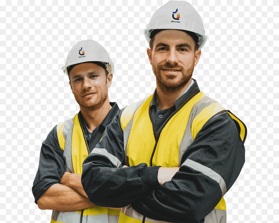 Safety Vest And Forklift, Worker, Person, Helmet, Hardhat Png Image