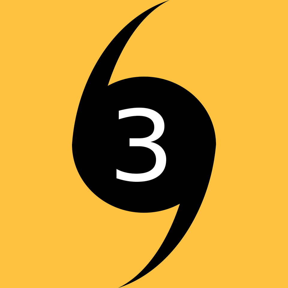 Saffir Simpson Category 3 Clipart, Logo, Text, Astronomy, Moon Png Image