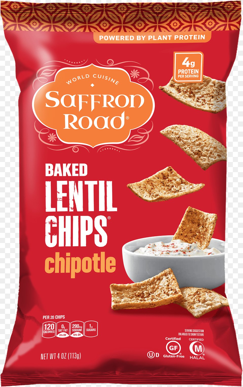 Saffron Road Baked Lentil Chips Sea Salt, Advertisement, Poster, Bread, Food Png