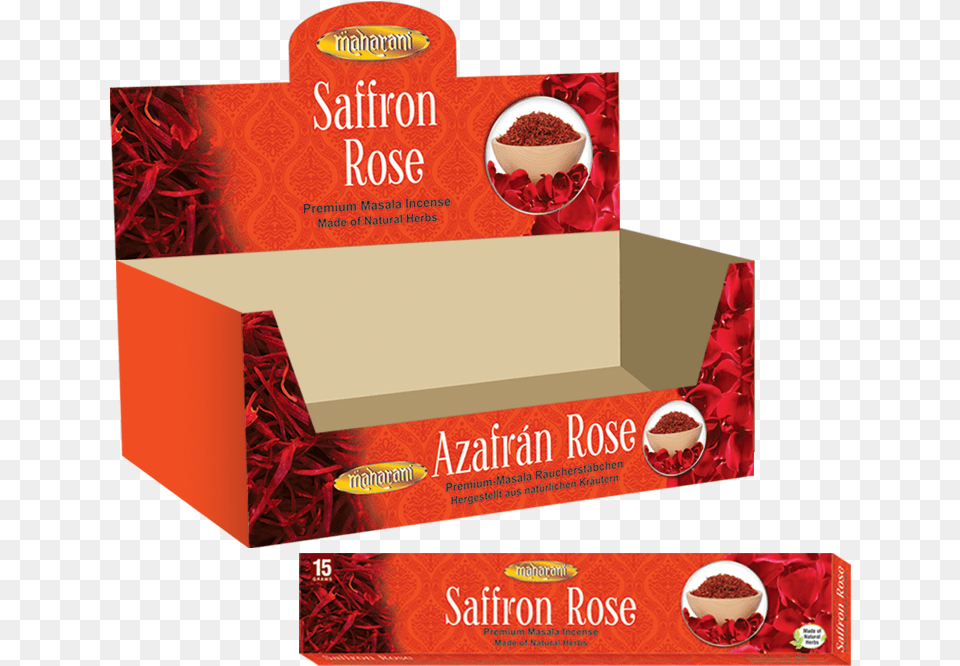 Saffron Rose, Box, Cardboard, Carton, Advertisement Free Png Download