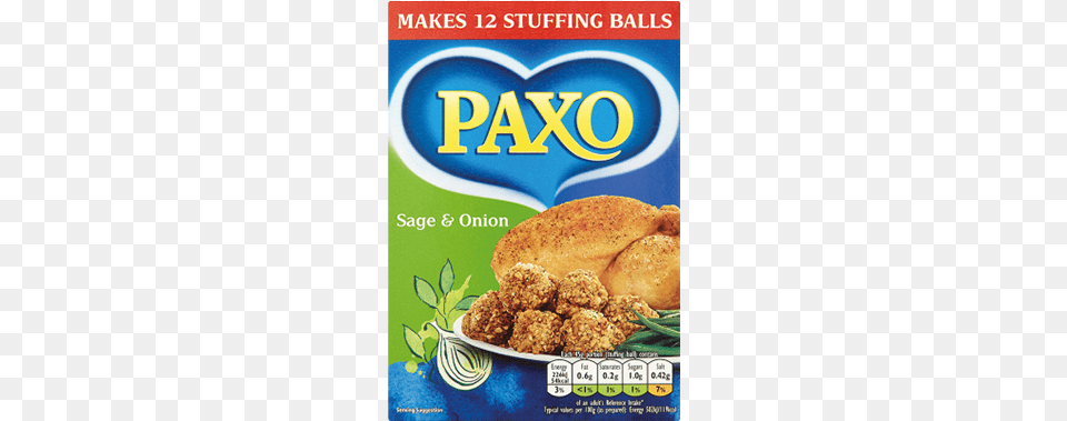 Sage Amp Onion Stuffing Mix Paxo Sage And Onion Stuffing, Food, Fried Chicken, Advertisement, Nuggets Png Image