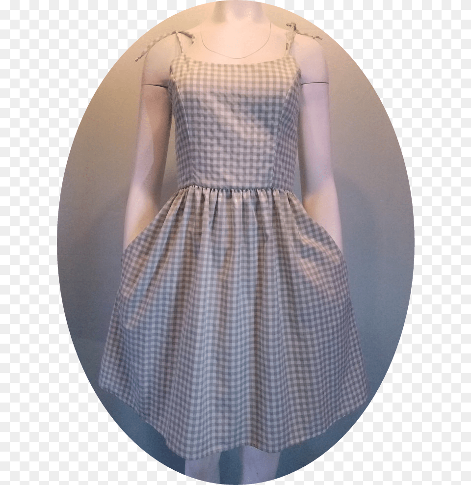Sage Gingham Summer Dress Pattern, Clothing, Evening Dress, Formal Wear, Person Free Png