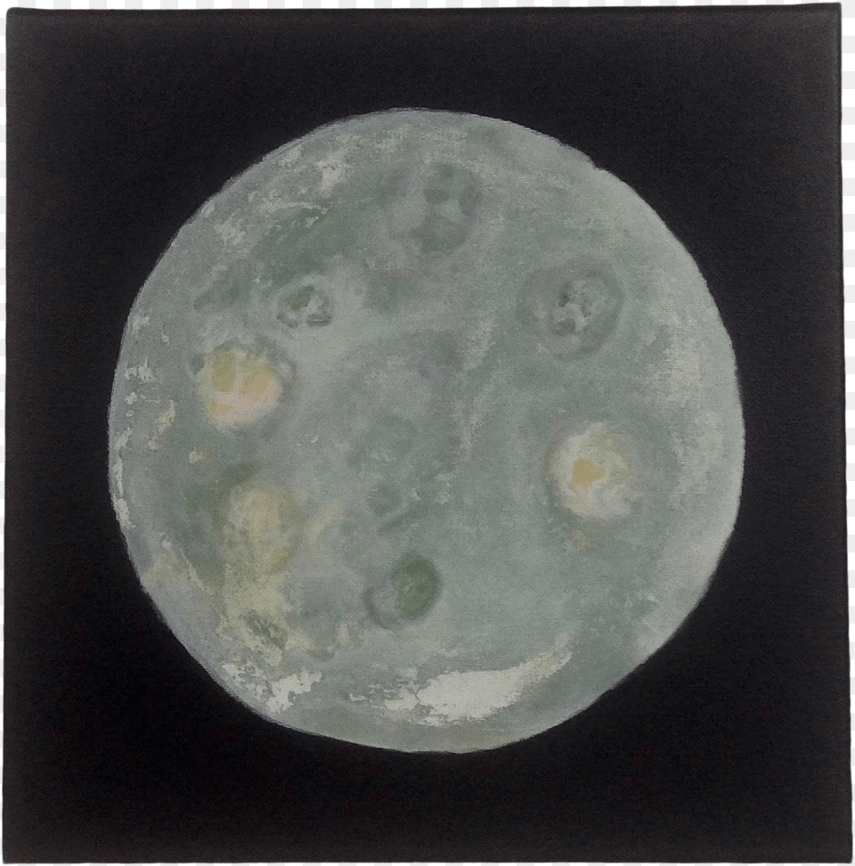 Sage Green And Pale Yellow Moon Painting On Chairish Circle, Astronomy, Full Moon, Nature, Night Free Png Download