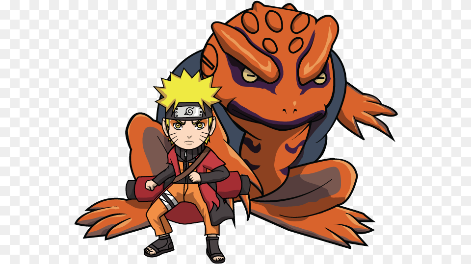 Sage Mode Gamakichi By Meliss Naruto Sage Mode Chibi, Book, Comics, Publication, Baby Free Png