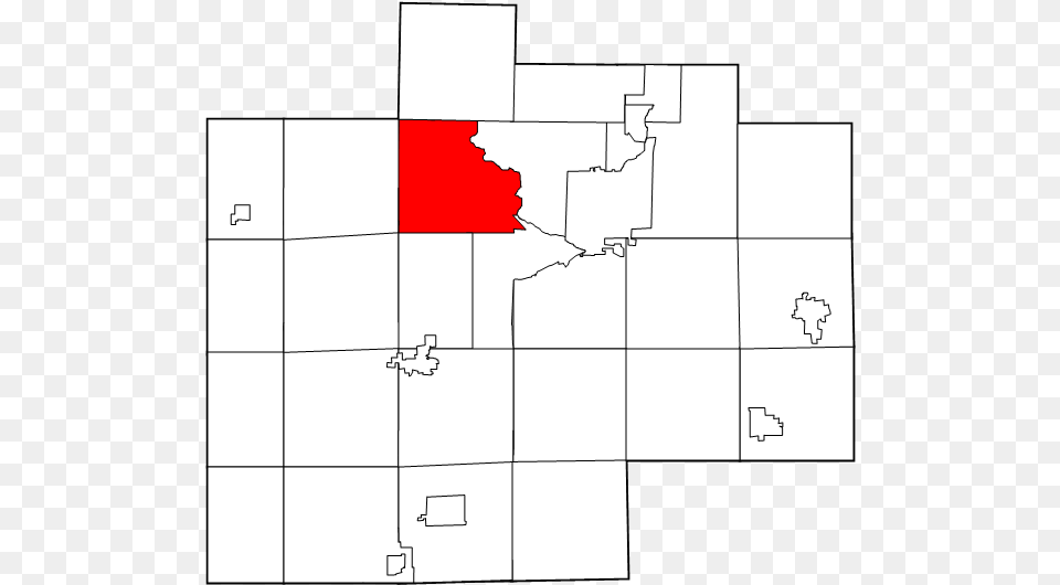 Saginaw County Michigan Townships Thomas Highlighted Diagram Free Png Download