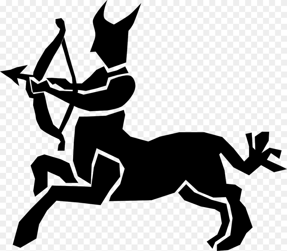 Sagittarius Clip Art, Gray Free Png