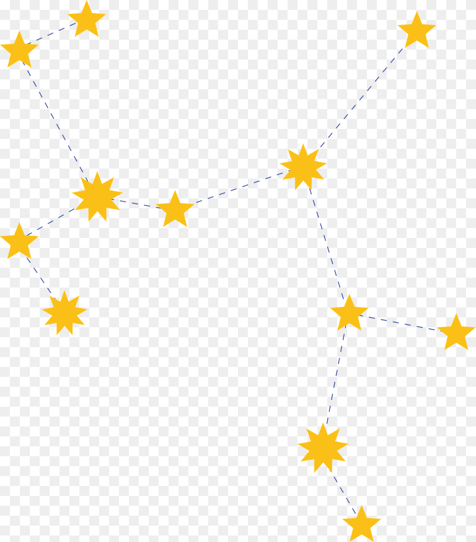 Sagittarius Constellation Clipart, Star Symbol, Symbol, Leaf, Plant Png