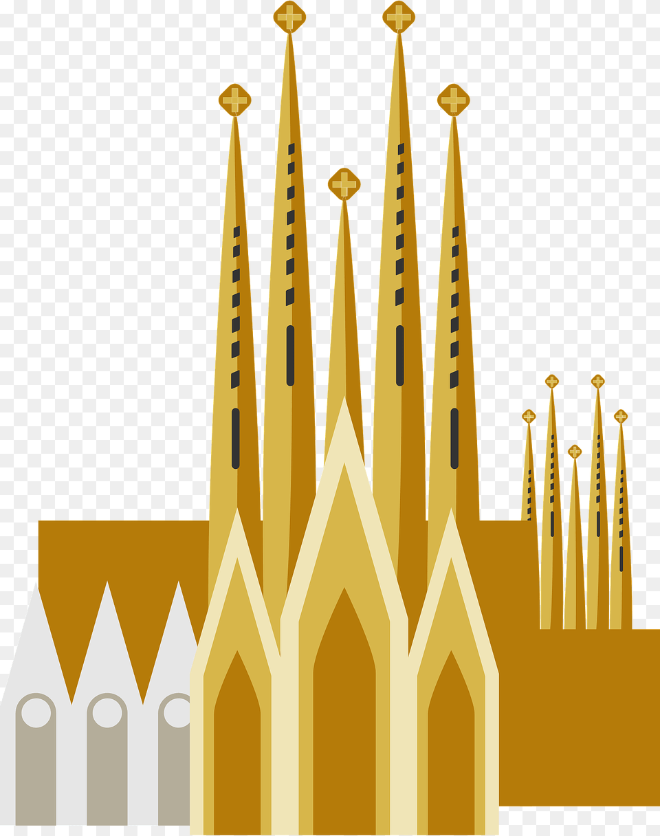 Sagrada Famlia Roman Cathedral In Barcelona Clipart, Architecture, Building, Church, Spire Free Png Download