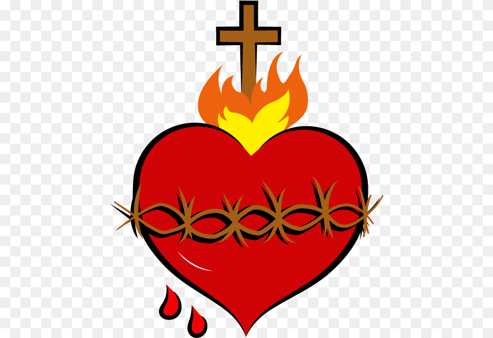 Sagrado Corazon De Jesus, Cross, Symbol, Person Png Image