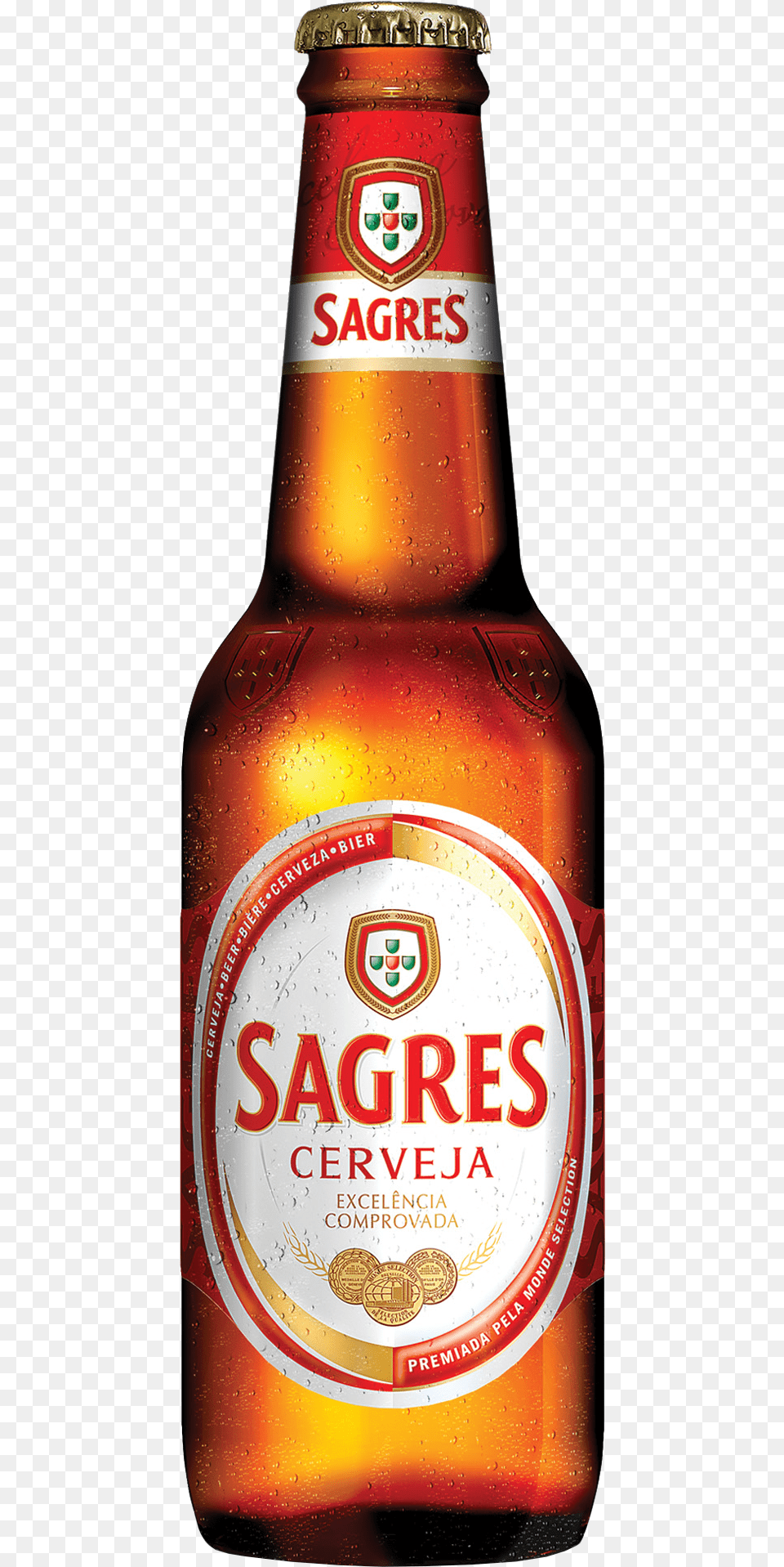 Sagres, Alcohol, Beer, Beer Bottle, Beverage Png Image