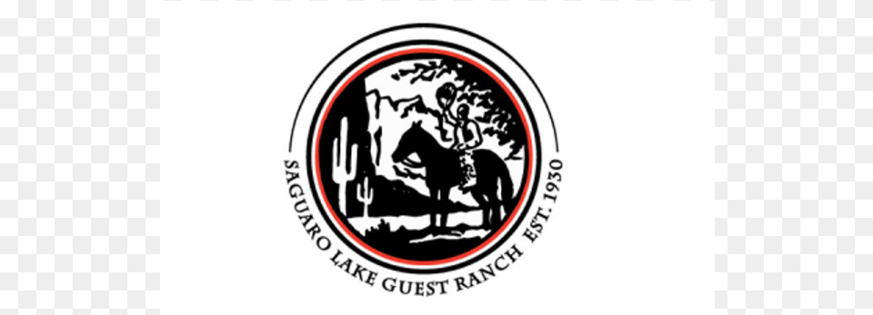 Saguaro Lake Guest Ranch, Emblem, Logo, Symbol, Person Free Transparent Png