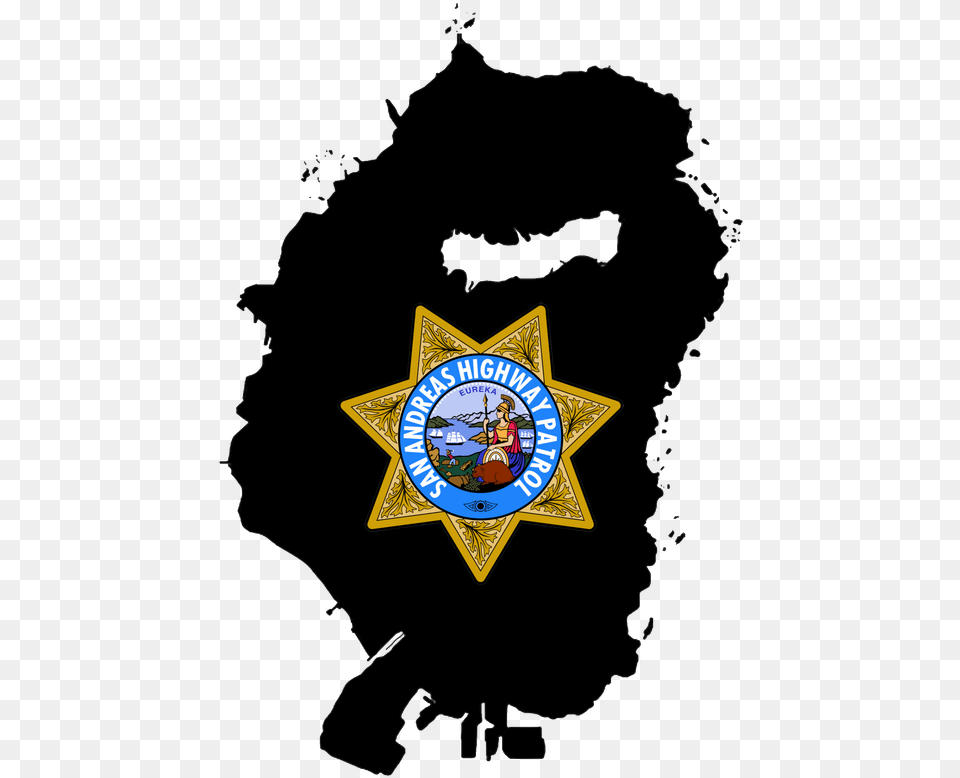 Sahp Department Of Law Enforcement Gta V Map Clean, Logo, Symbol, Badge, Baby Png Image