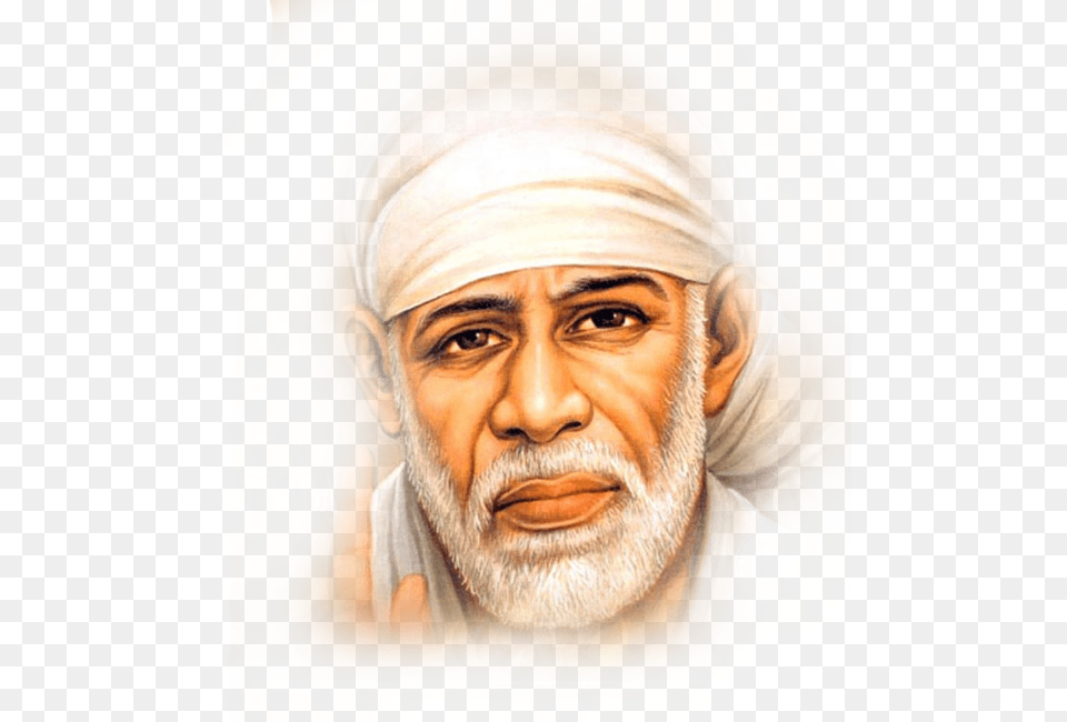 Sai Baba Image Good Night Sai Baba, Adult, Face, Head, Male Free Transparent Png