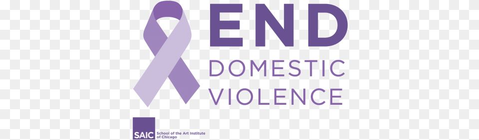 Saic End Domestic Violence Small Logopng School Of School Of The Art Institute, Purple, Logo, Text Png Image
