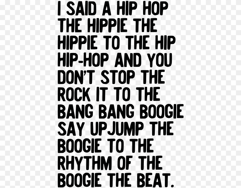 Said A Hip Hop Lyrics, Text Png Image