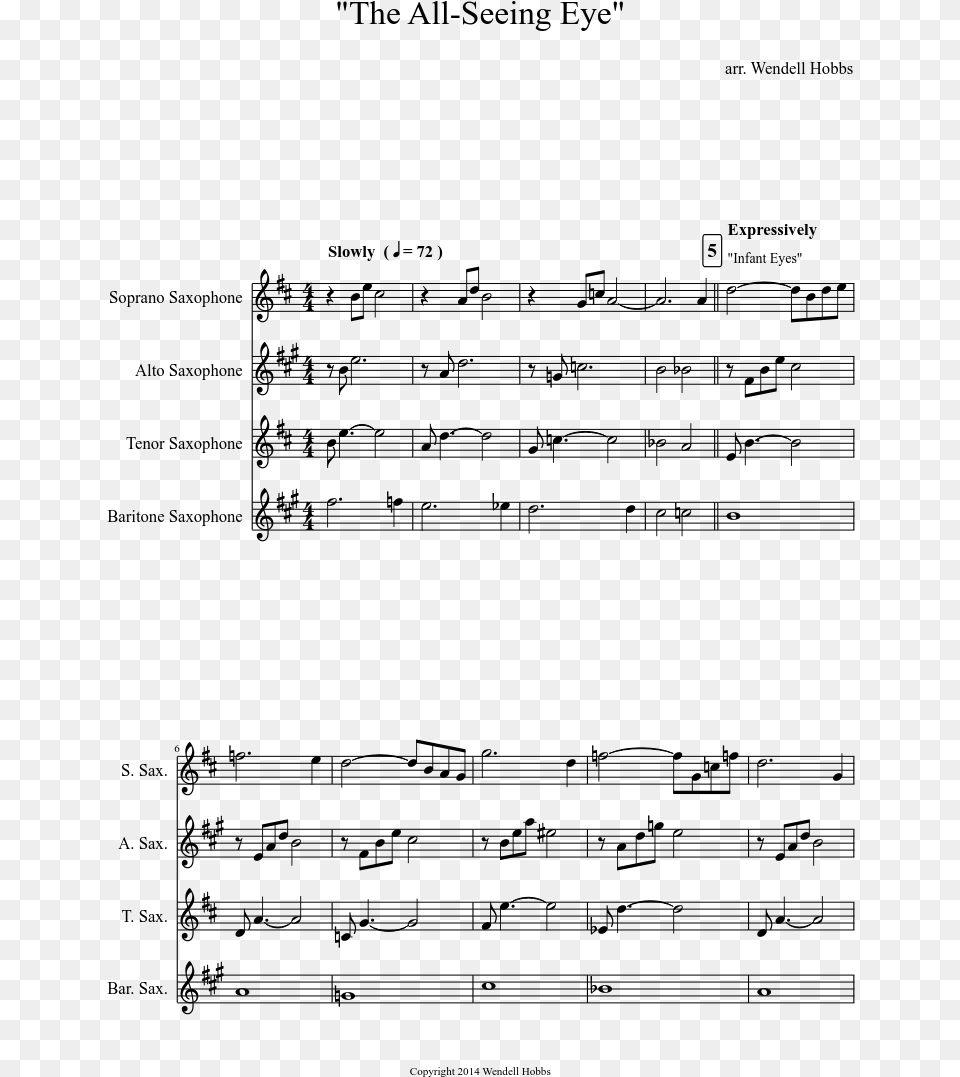 Sail Alto Sax Sheet Music, Gray Png Image