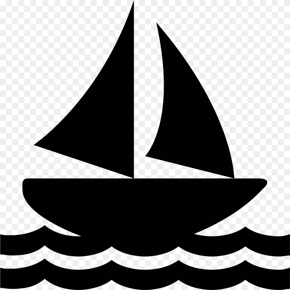 Sail Boat Icon Boat Icon, Gray Free Transparent Png