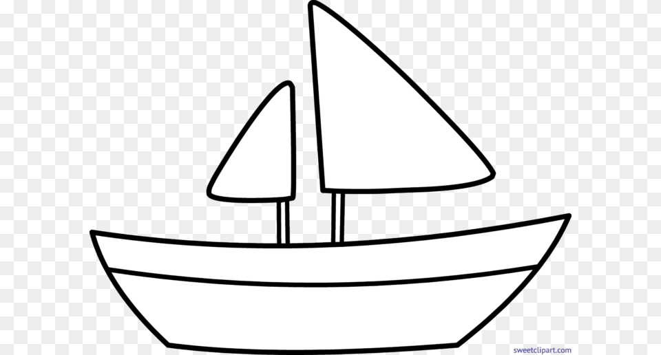 Sail Boat Lineart Clip Art, Sailboat, Transportation, Vehicle, Yacht Png